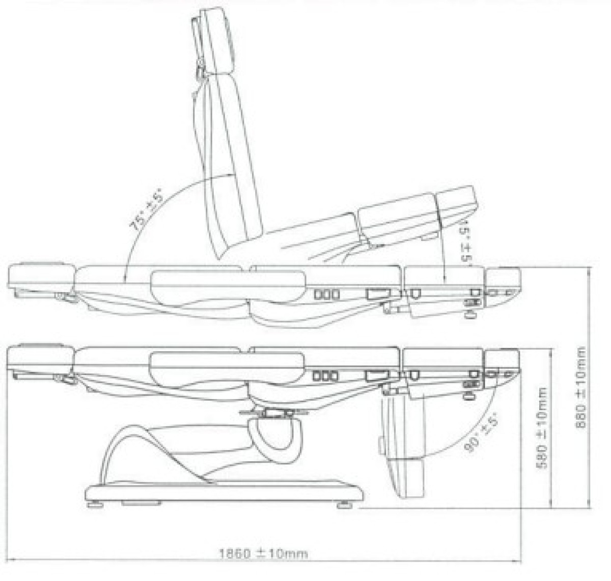 Pedikérske kreslo elektrické NICO PEDI E3 - otočné