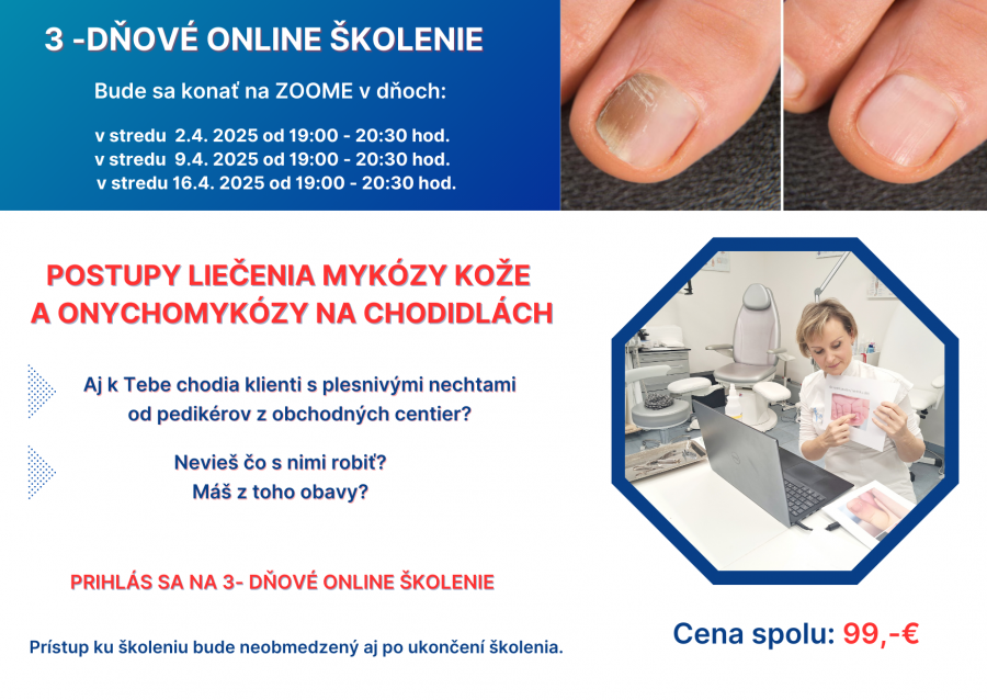 Postupy liečenia mykózy kože a onychomykózy na chodidlách (VIDEO KURZ)