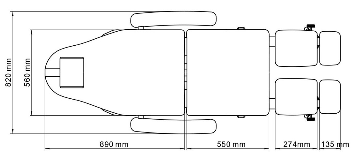Pedikérske/podologické kreslo elektrické BARON E3 - biela
