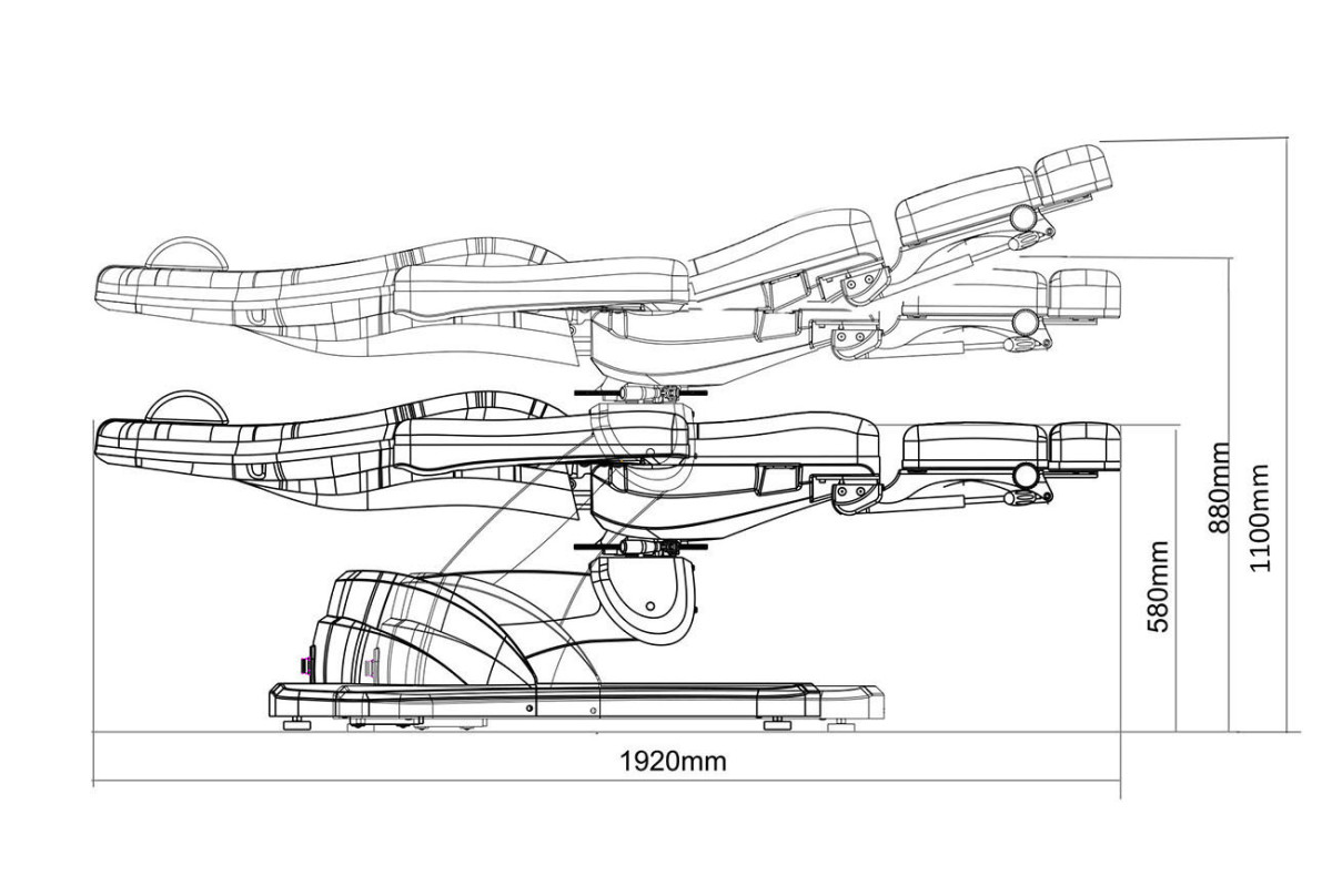 Pedikérske kreslo elektrické APUS E3 - otočné