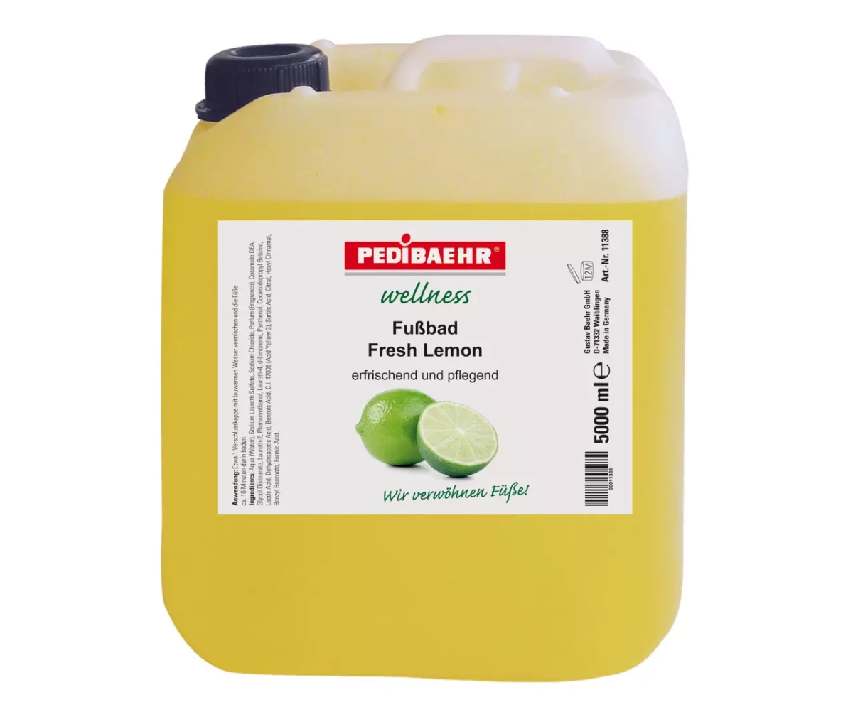 Pedibaehr Voňavý kúpeľ na nohy wellness citrón 5000 ml